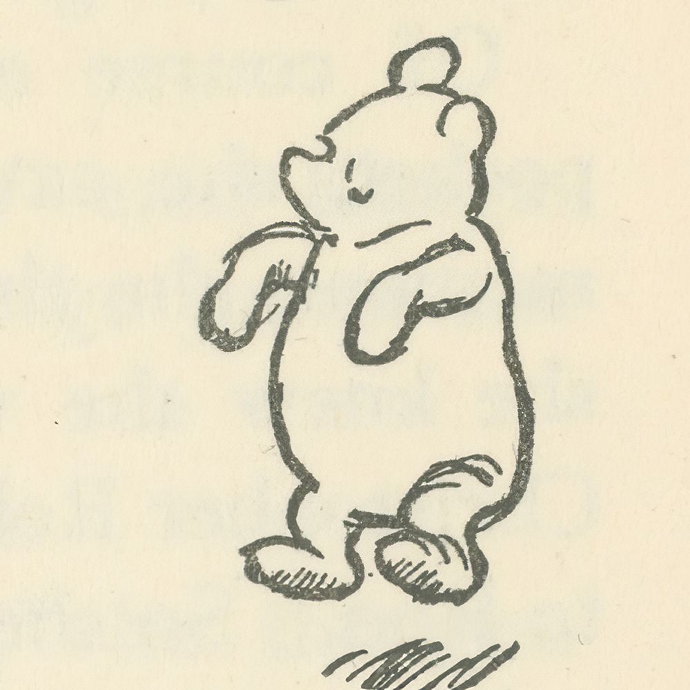 Winnie-the-Pooh 1926 - Practicing Jumps III art print by Ernest H Shepard for $57.95 CAD