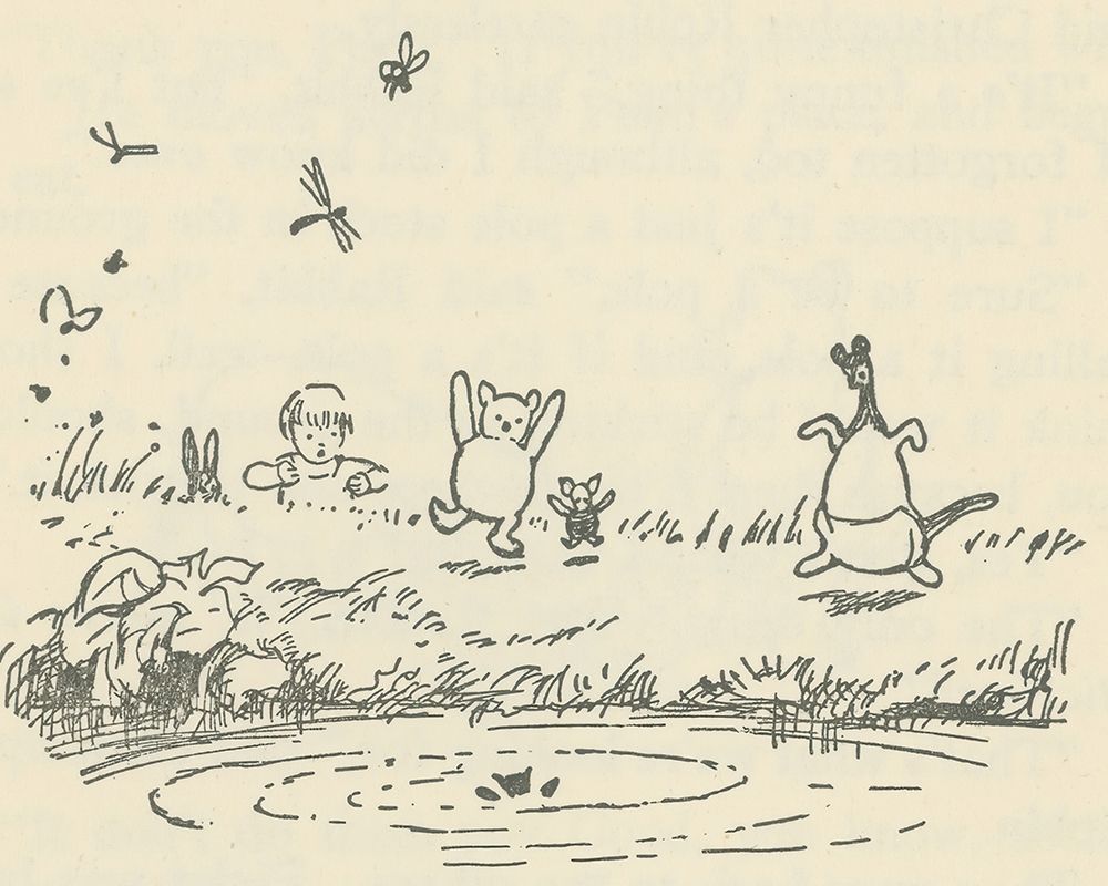 Winnie-the-Pooh 1926 - Roos Fallen In art print by Ernest H Shepard for $57.95 CAD