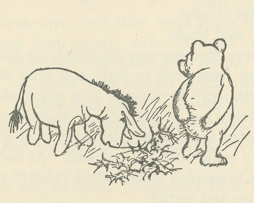 Winnie-the-Pooh 1926 - Pooh Sat on a Thistle art print by Ernest H Shepard for $57.95 CAD