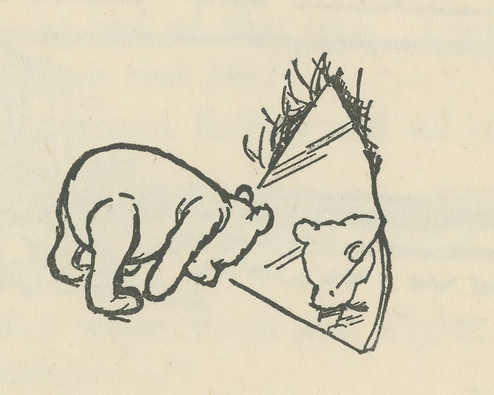 Winnie-the-Pooh 1926 - Stoutness Exercises art print by Ernest H Shepard for $57.95 CAD