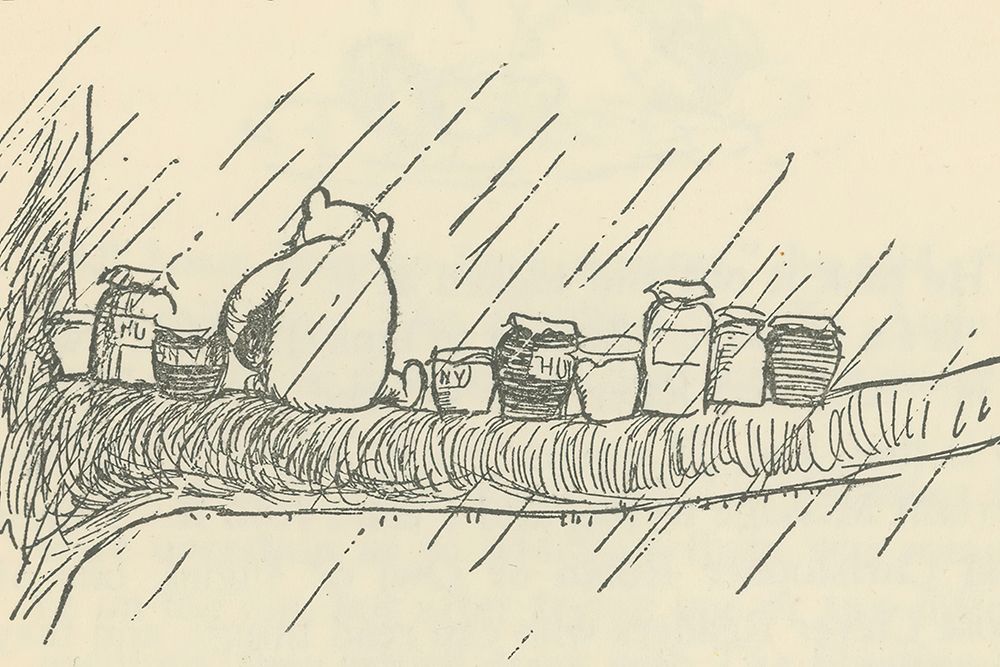 Winnie-the-Pooh 1926 - The Honey Branch art print by Ernest H Shepard for $57.95 CAD
