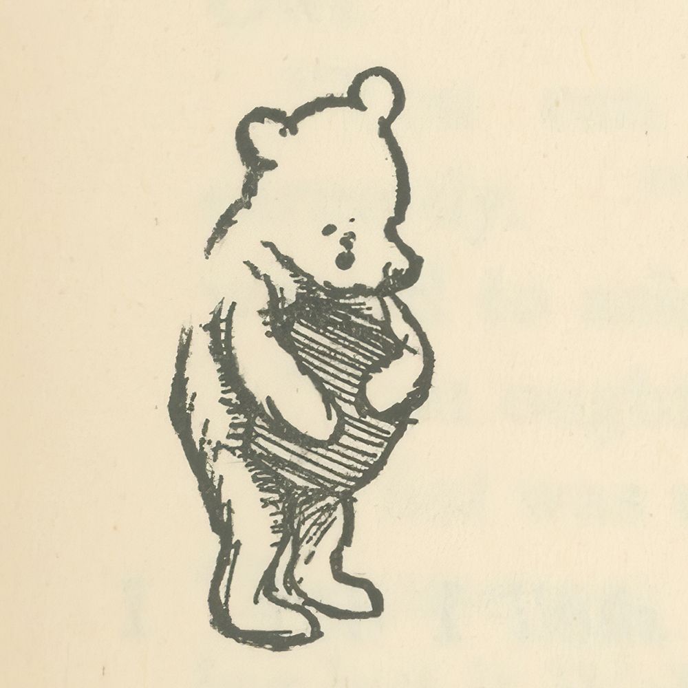 Winnie-the-Pooh 1926 - The Present II art print by Ernest H Shepard for $57.95 CAD
