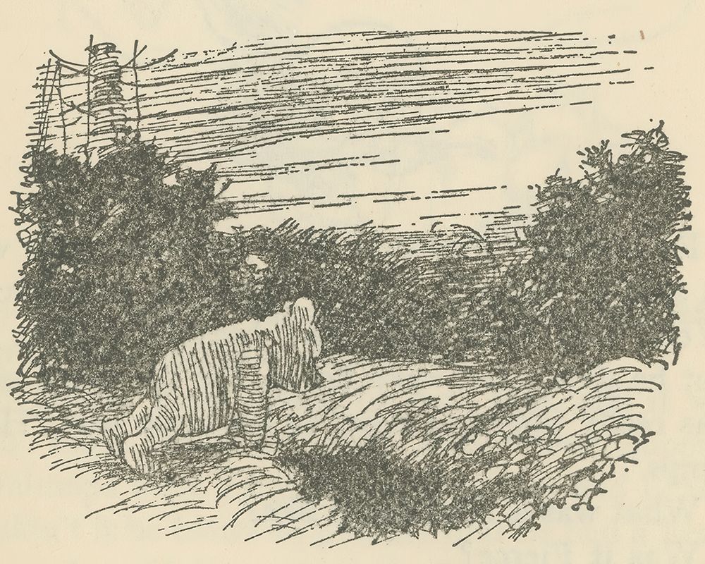 Winnie-the-Pooh 1926 - The Sun was Still in Bed art print by Ernest H Shepard for $57.95 CAD