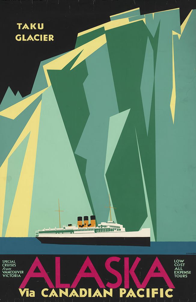 Alaska Taku Glacier Vintage Travel Poster art print by Vintage Travel Poster for $57.95 CAD