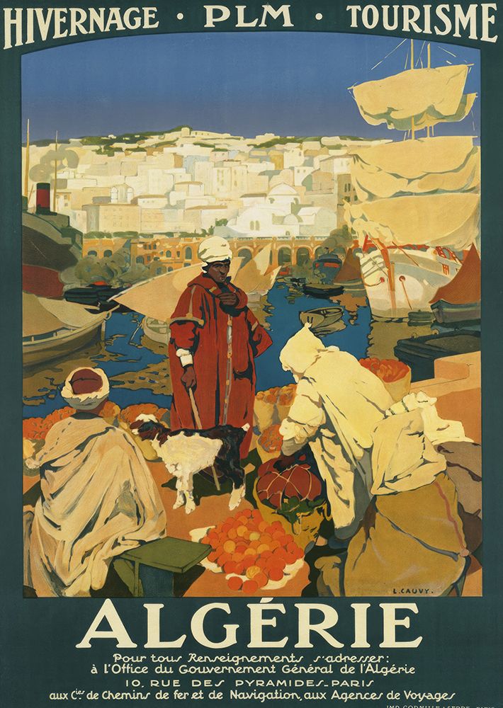 Algeria Vintage Travel Poster art print by Vintage Travel Poster for $57.95 CAD