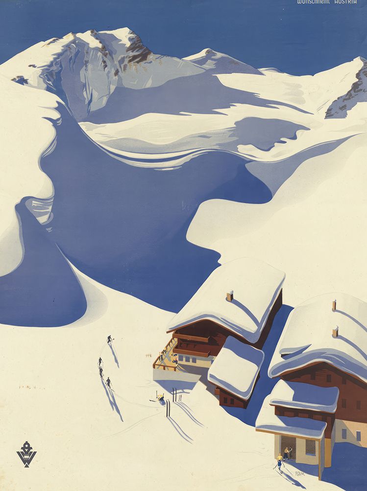Austria Ski Resort Vintage Travel Poster I art print by Vintage Travel Poster for $57.95 CAD