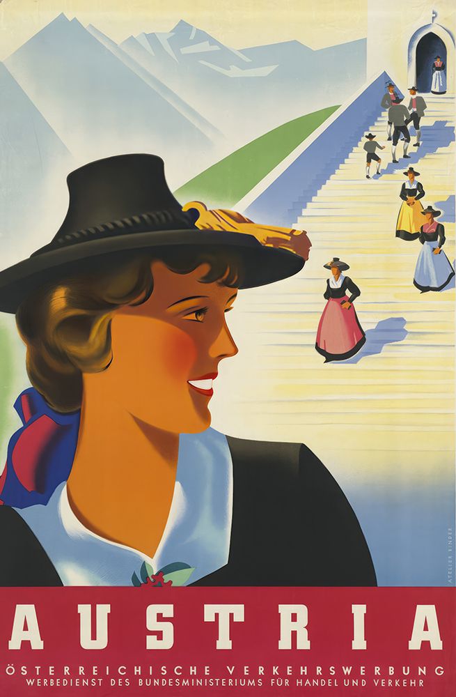 Austria Vintage Travel Poster II art print by Vintage Travel Poster for $57.95 CAD