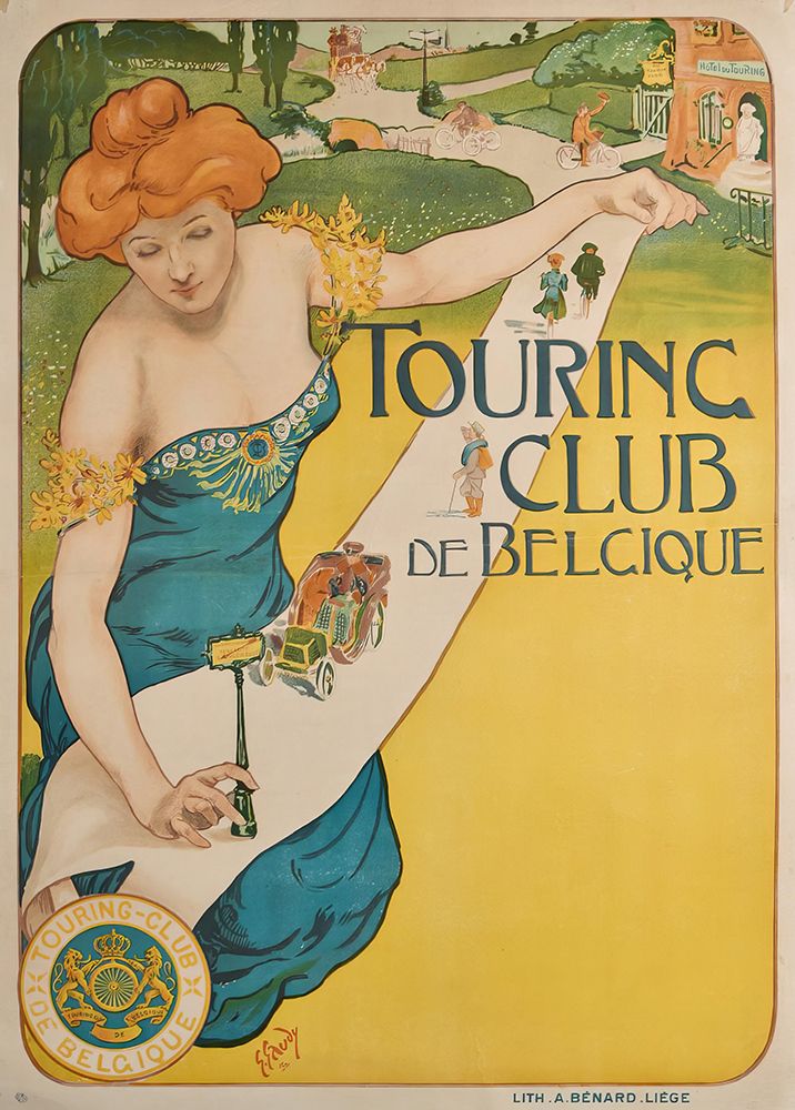 Belgium Touring Club Vintage Travel Poster art print by Vintage Travel Poster for $57.95 CAD