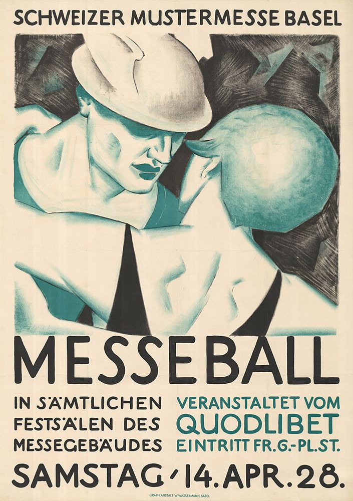 Switzerland Burkhard Mangold Messeball 1928 art print by Vintage Travel Poster for $57.95 CAD