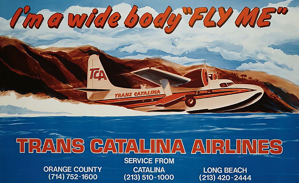 California Catalina Vintage Airline Travel Poster art print by Vintage Travel Poster for $57.95 CAD