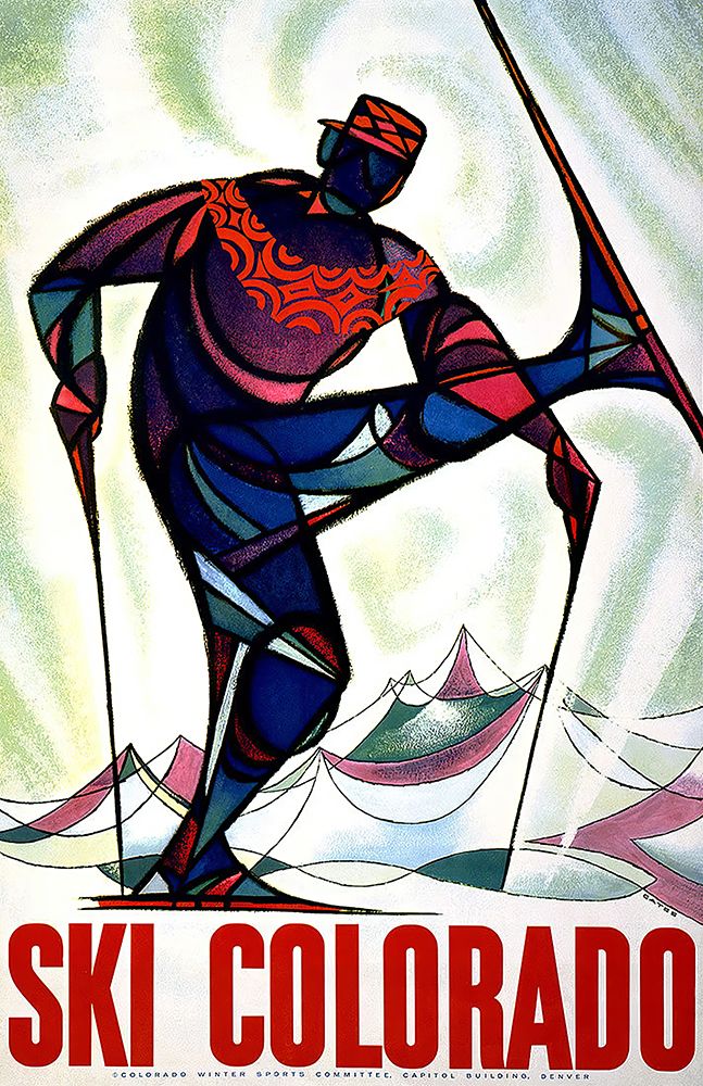 Colorado Vintage Ski Travel Poster art print by Vintage Travel Poster for $57.95 CAD