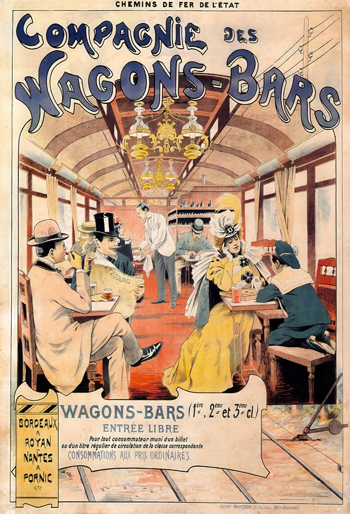 Compagnie des Wagons-Bars 1896 art print by Vintage Travel Poster for $57.95 CAD