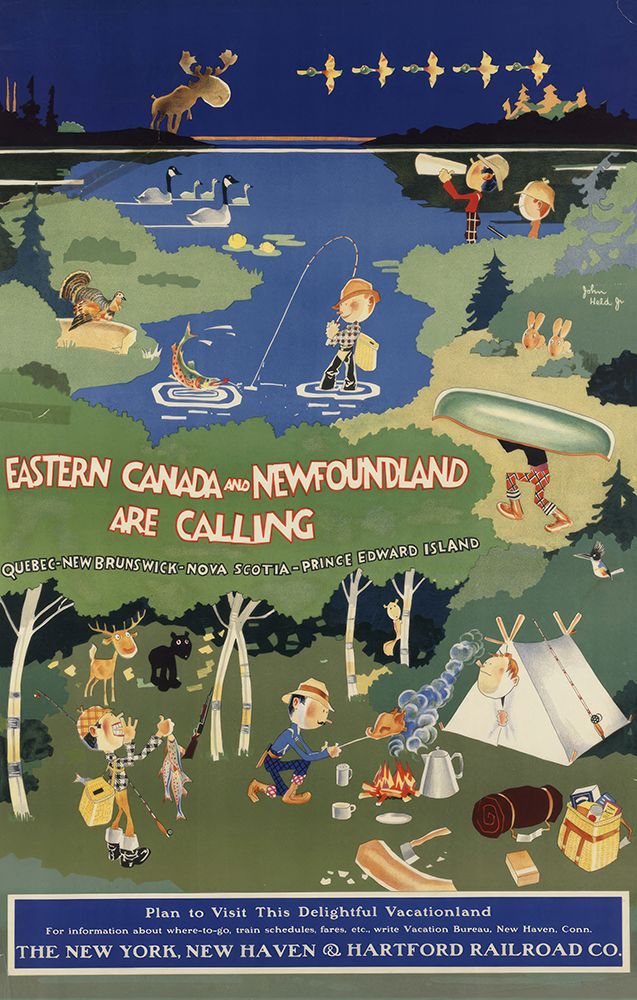 Eastern Canada and Newfoundland Vintage Railroad Poster art print by Vintage Travel Poster for $57.95 CAD