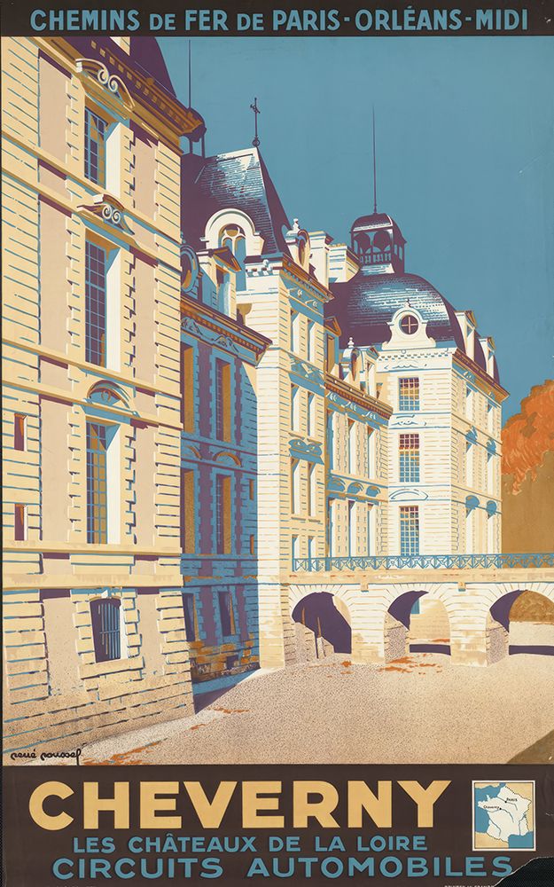 France Cheverny Vintage Railway Travel Poster art print by Vintage Travel Poster for $57.95 CAD
