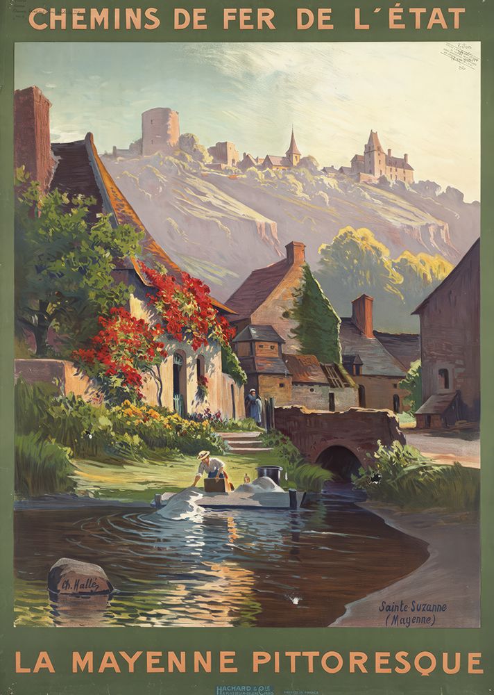 France La Mayenne Pittoresque Vintage Railway Travel Poster art print by Vintage Travel Poster for $57.95 CAD