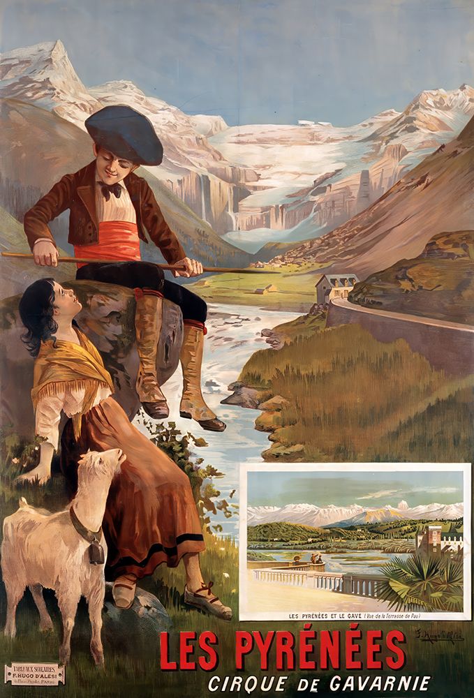 France Les Pyrenees Vintage Travel Poster art print by Vintage Travel Poster for $57.95 CAD