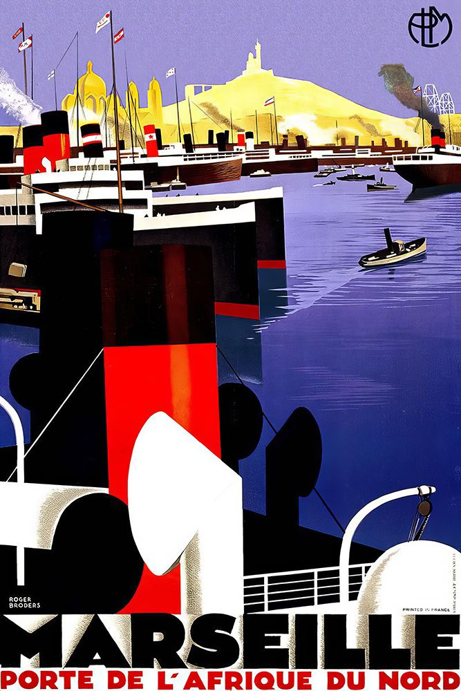 France Marseille Vintage Travel Poster art print by Vintage Travel Poster for $57.95 CAD