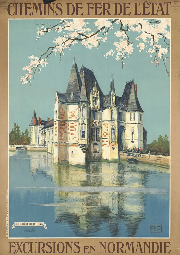 France Normandie Vintage Railway Travel Poster art print by Vintage Travel Poster for $57.95 CAD