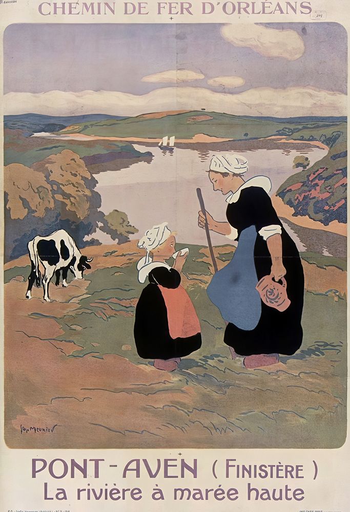 France Pont Aven Vintage Railway Travel Poster art print by Vintage Travel Poster for $57.95 CAD