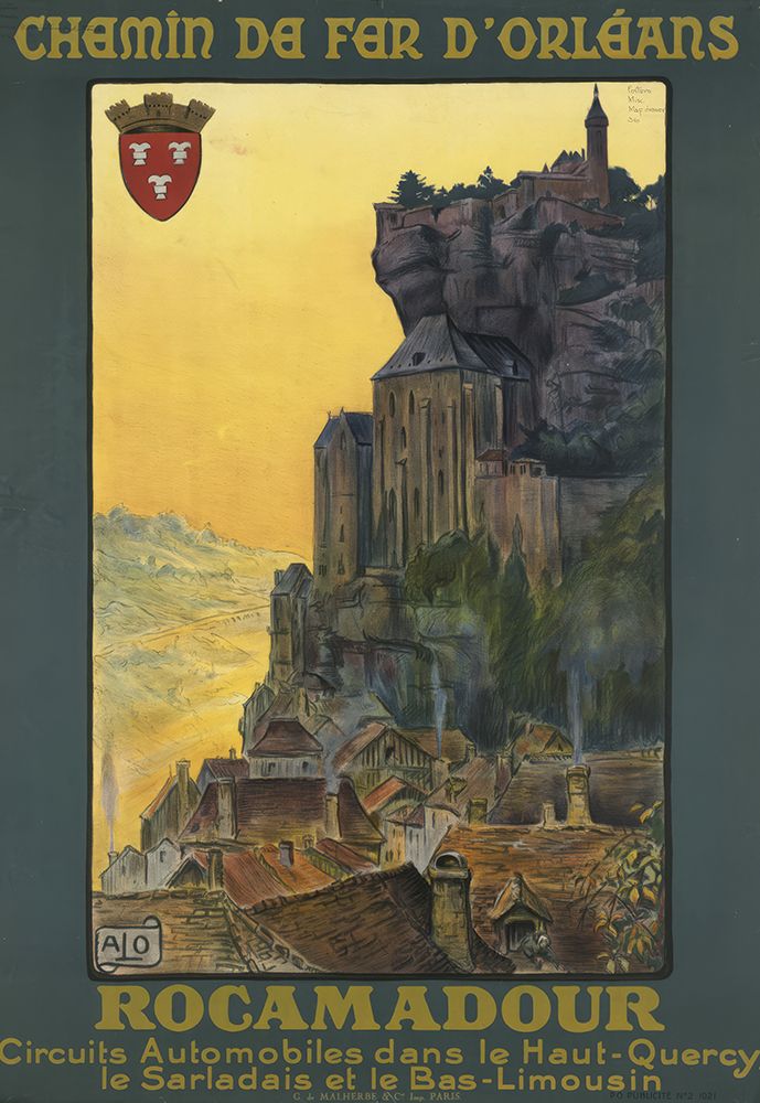 France Rocamadour Vintage Railway Travel Poster art print by Vintage Travel Poster for $57.95 CAD