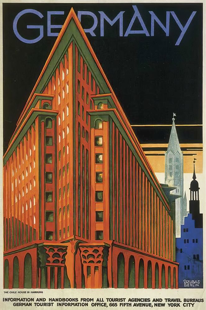 Germany Art Deco Vintage Travel Poster art print by Vintage Travel Poster for $57.95 CAD