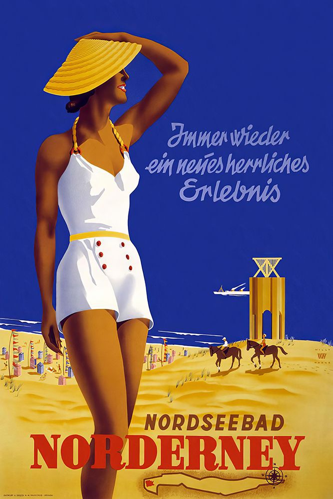 Germany Nordseebad Vintage Travel Poster art print by Vintage Travel Poster for $57.95 CAD