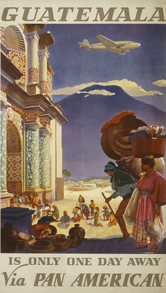 Guatemala Vintage Airline Travel Poster art print by Vintage Travel Poster for $57.95 CAD