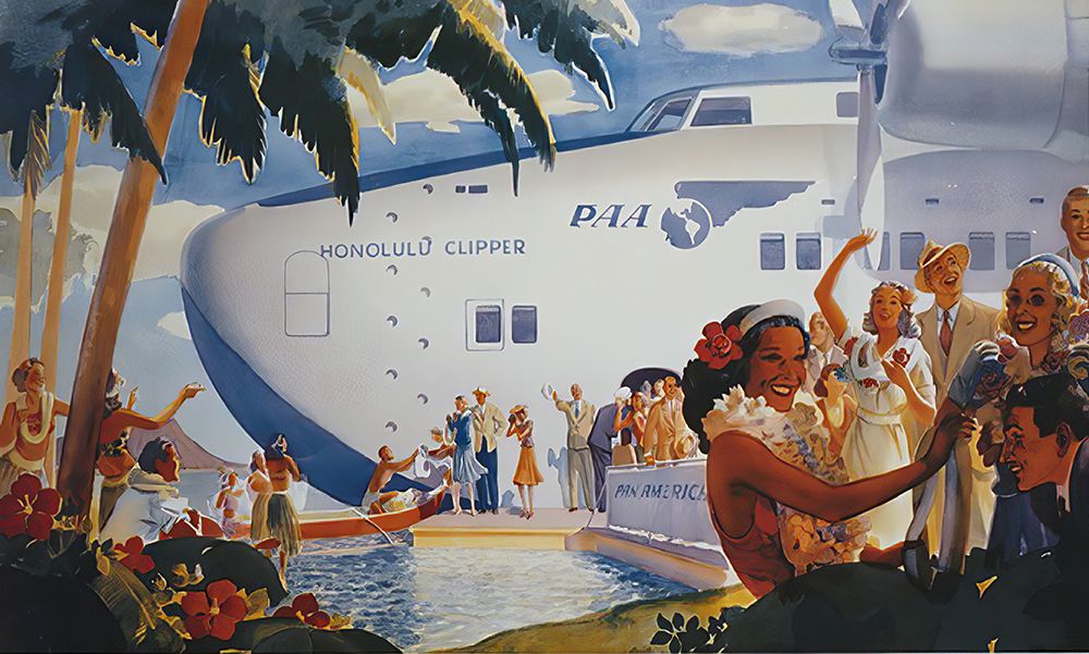 Hawaii Clipper Vintage Air Travel Poster art print by Vintage Travel Poster for $57.95 CAD