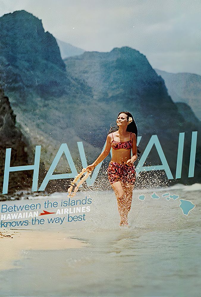 Hawaii Islands Vintage Airline Travel Poster art print by Vintage Travel Poster for $57.95 CAD