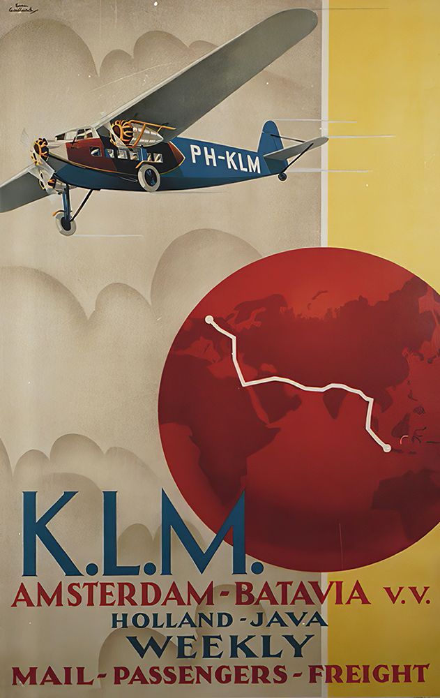 Holland Java Vintage Air Travel Poster art print by Vintage Travel Poster for $57.95 CAD