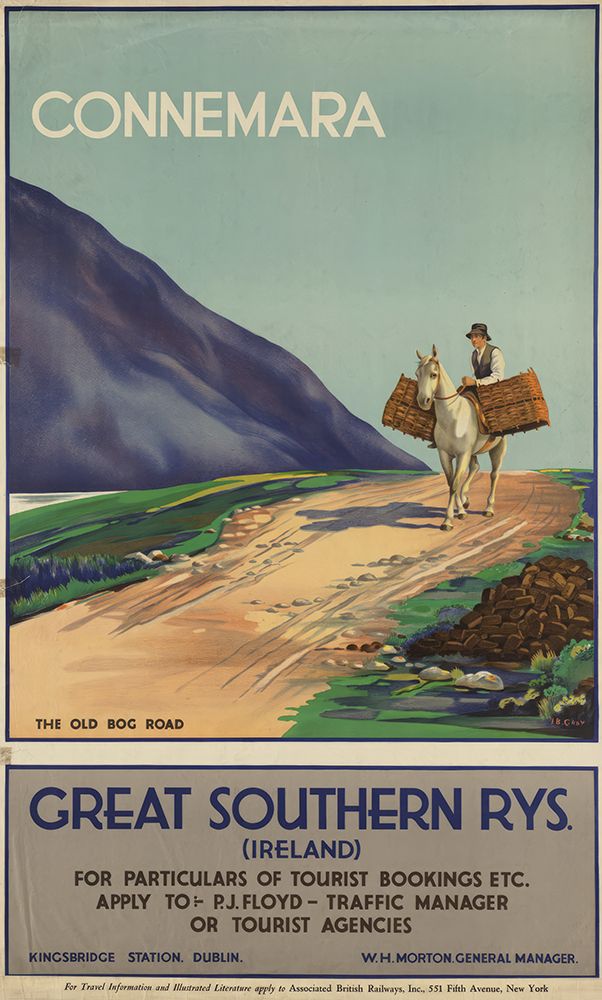 Ireland Connemara Vintage Travel Poster circa 1930 art print by Vintage Travel Poster for $57.95 CAD