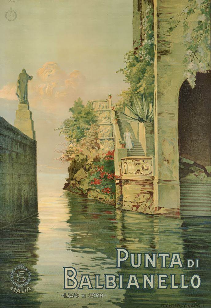 Italy Punta di Balbianello Vintage Travel Poster art print by Vintage Travel Poster for $57.95 CAD