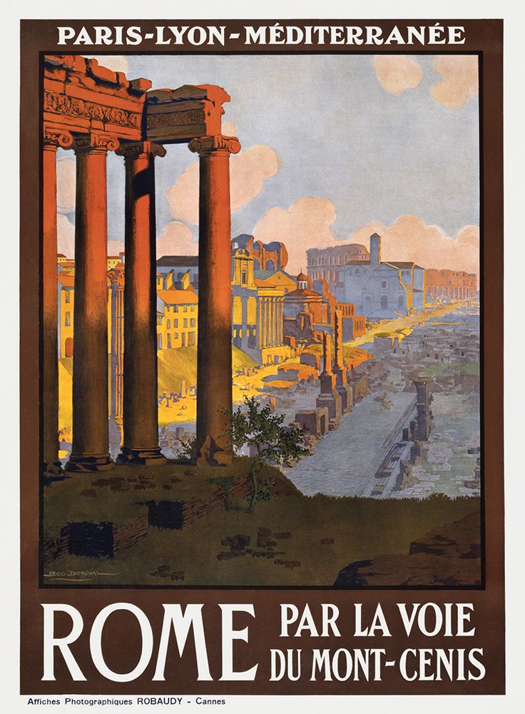 Italy Rome Vintage Travel Poster art print by Vintage Travel Poster for $57.95 CAD