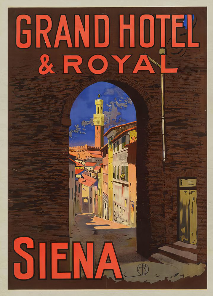 Italy Siena Vintage Travel Poster art print by Vintage Travel Poster for $57.95 CAD