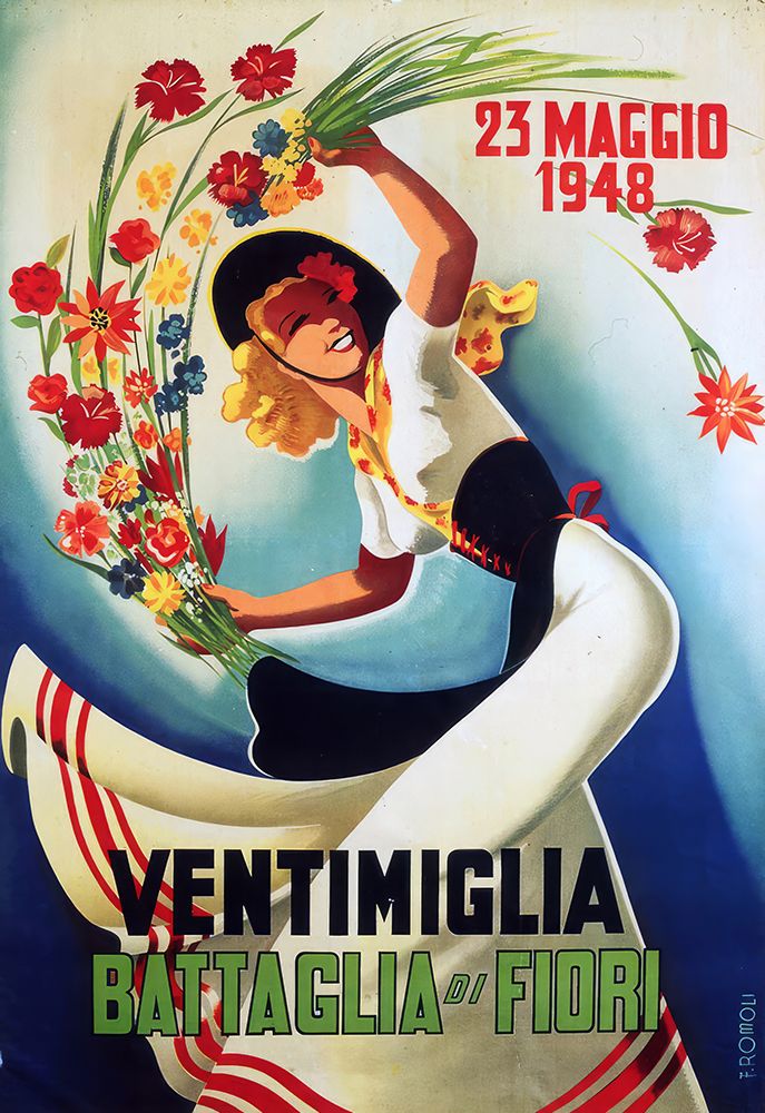 Italy Ventimiglia Vintage Travel Poster art print by Vintage Travel Poster for $57.95 CAD