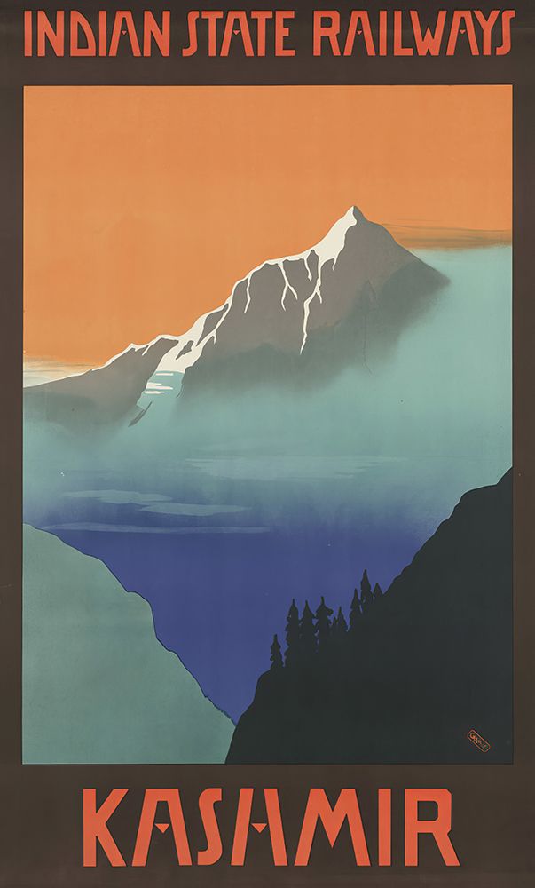 Kashmir Indian Railways Vintage Travel Poster art print by Vintage Travel Poster for $57.95 CAD