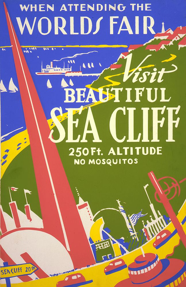 Long Island NY Sea Cliff Vintage Travel Poster 1939 art print by Vintage Travel Poster for $57.95 CAD