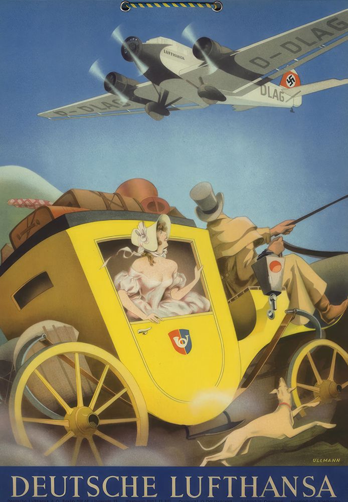Lufthansa Vintage Travel Poster art print by Vintage Travel Poster for $57.95 CAD