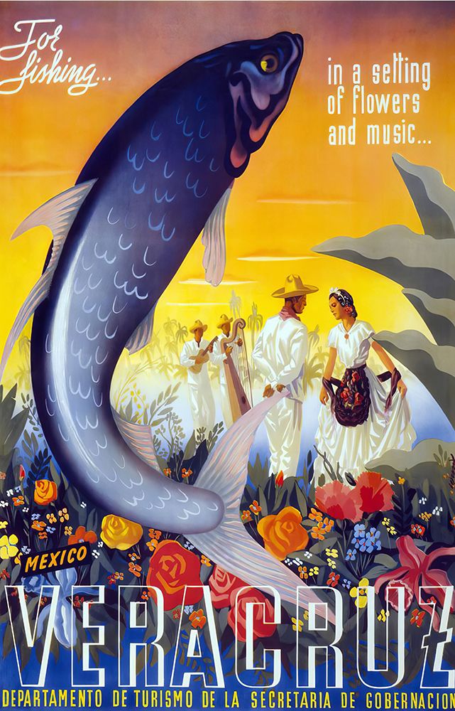 Mexico Veracruz Vintage Travel Poster art print by Vintage Travel Poster for $57.95 CAD