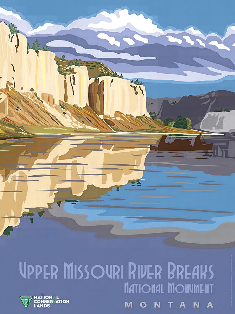 Montana Upper Missouri Vintage Travel Poster art print by Vintage Travel Poster for $57.95 CAD