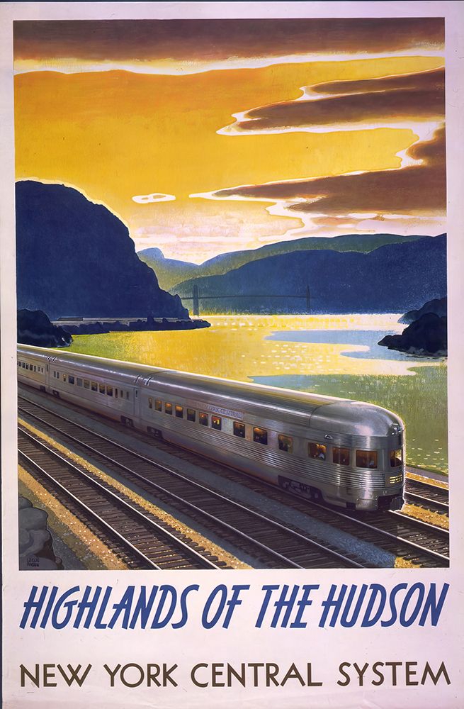 New York Highlands of the Hudson New York Central System by Leslie Ragan art print by Vintage Travel Poster for $57.95 CAD