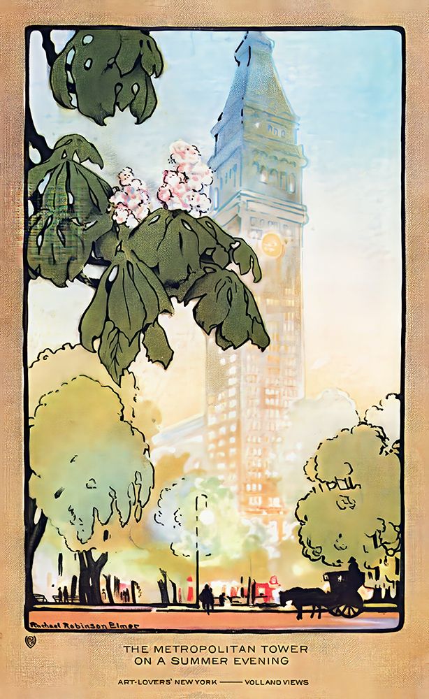 New York The Metropolitan Tower by Rachael Robinson Elmer art print by Vintage Travel Poster for $57.95 CAD
