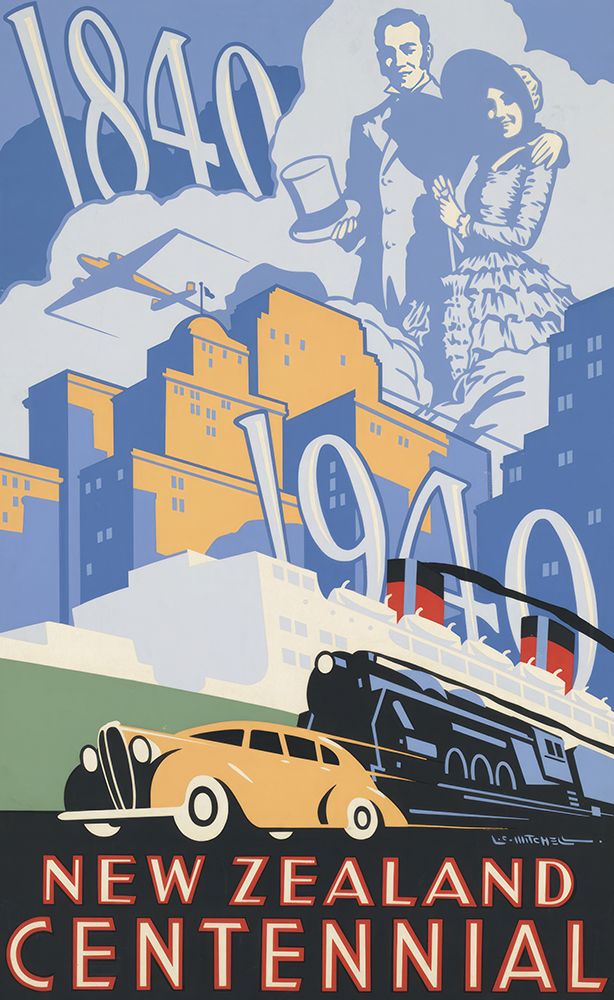 New Zealand Vintage Travel Poster 1940 art print by Vintage Travel Poster for $57.95 CAD