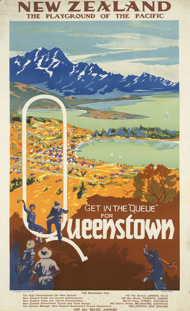 New Zealand Vintage Travel Poster circa 1930 art print by Vintage Travel Poster for $57.95 CAD