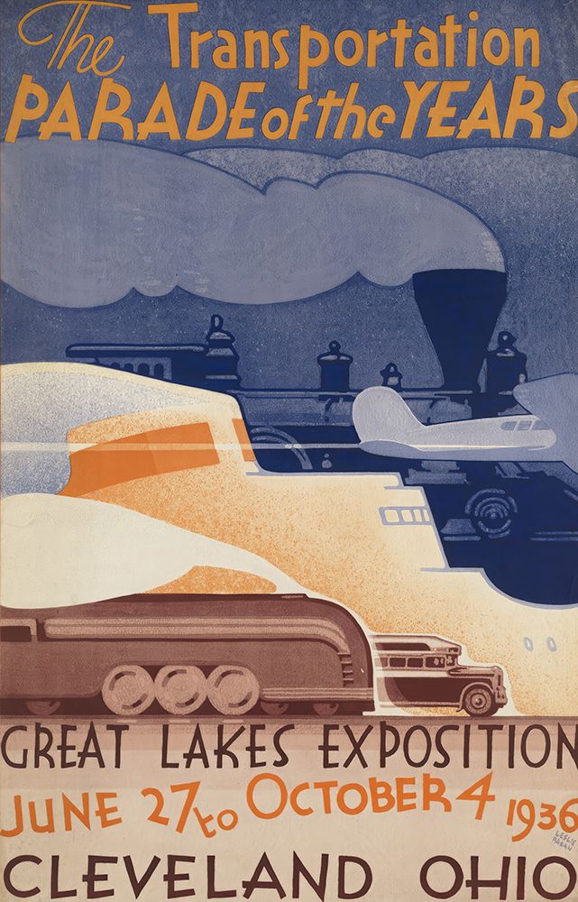 Ohio Cleveland Vintage Exposition Poster 1936 art print by Vintage Travel Poster for $57.95 CAD