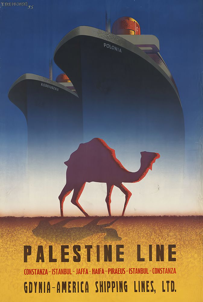 Palestine Line Vintage Travel Poster art print by Vintage Travel Poster for $57.95 CAD