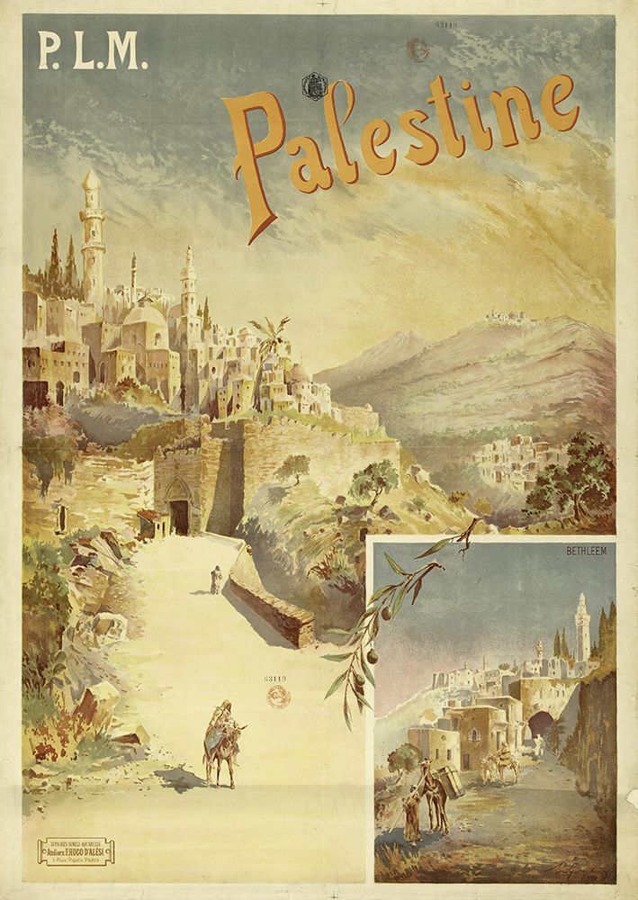 Palestine PLM Vintage Travel Poster art print by Vintage Travel Poster for $57.95 CAD