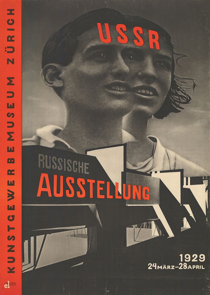 Switzerland, the Russian exhibition in the Zurich Decorative Arts Museum 1929 by El Lissitzky art print by Vintage Travel Poster for $57.95 CAD