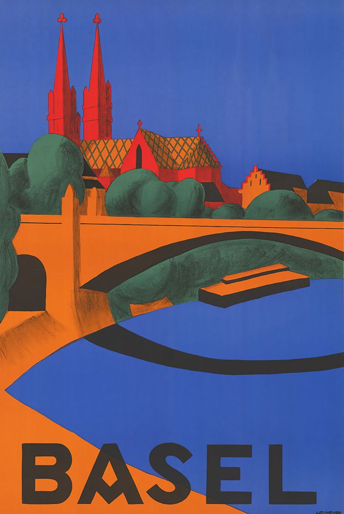 Switzerland, the Basel Tourist Association 1927 by Hedwig Meyer art print by Vintage Travel Poster for $57.95 CAD