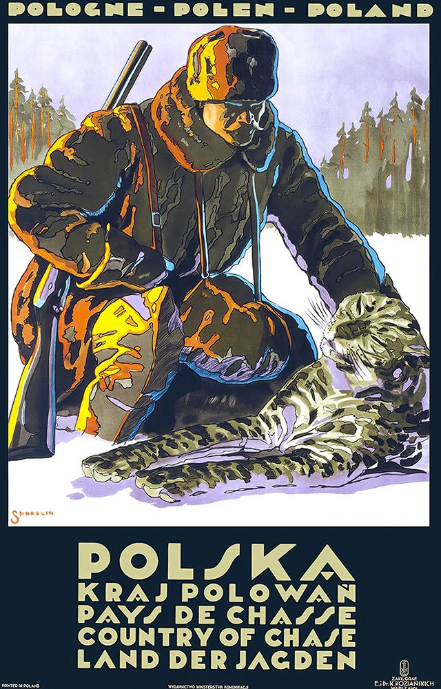 Poland Hunting Vintage Travel Poster art print by Vintage Travel Poster for $57.95 CAD